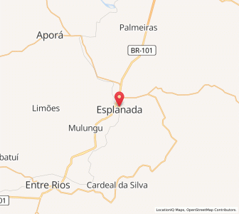 Map of Esplanada, Bahia