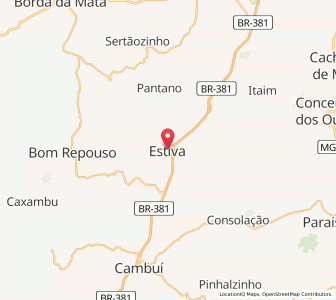 Map of Estiva, Minas Gerais