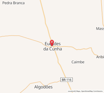 Map of Euclides da Cunha, Bahia