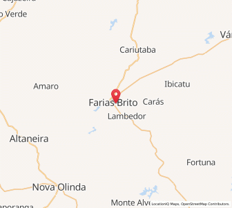 Map of Farias Brito, Ceará
