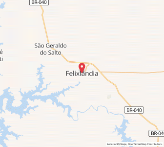 Map of Felixlândia, Minas Gerais