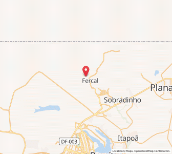 Map of Fercal, Federal District