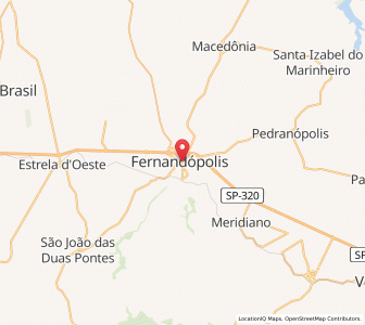 Map of Fernandópolis, São Paulo