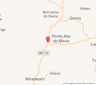 Map of Fervedouro, Minas Gerais