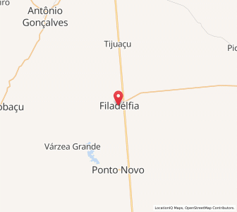 Map of Filadélfia, Bahia