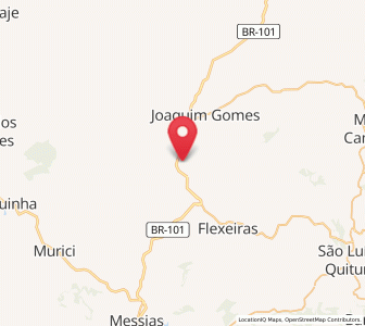 Map of Flexeiras, Alagoas