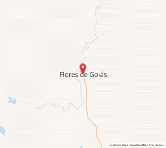 Map of Flores de Goiás, Goiás