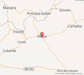 Map of Flores, Pernambuco