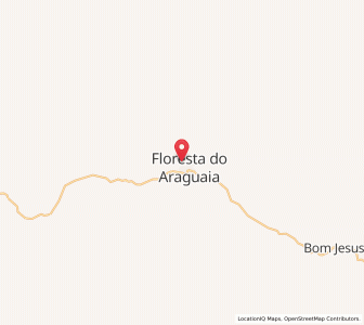 Map of Floresta do Araguaia, Pará