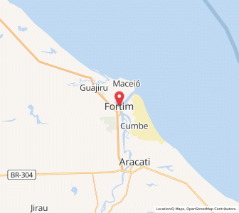 Map of Fortim, Ceará