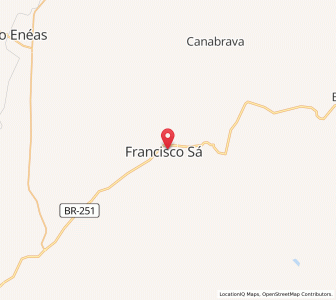 Map of Francisco Sá, Minas Gerais