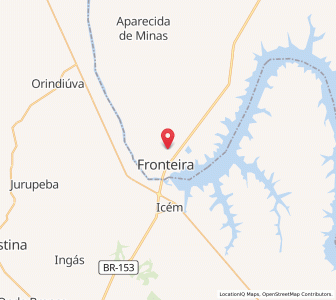 Map of Fronteira, Minas Gerais