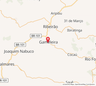 Map of Gameleira, Pernambuco