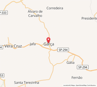 Map of Garça, São Paulo