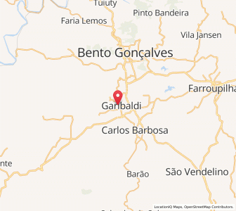 Map of Garibaldi, Rio Grande do Sul