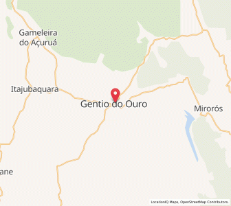 Map of Gentio do Ouro, Bahia
