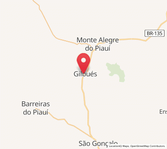 Map of Gilbués, Piauí