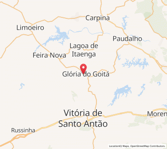 Map of Glória do Goitá, Pernambuco