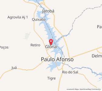 Map of Glória, Bahia