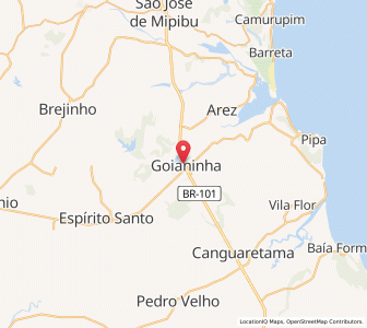 Map of Goianinha, Rio Grande do Norte