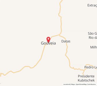 Map of Gouveia, Minas Gerais