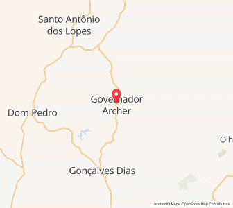 Map of Governador Archer, Maranhão