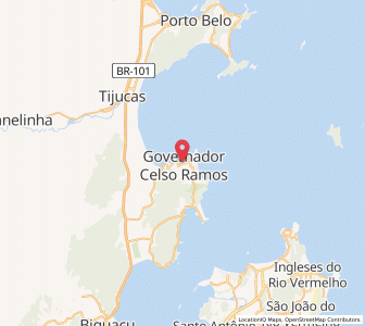 Map of Governador Celso Ramos, Santa Catarina