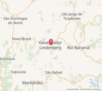 Map of Governador Lindenberg, Espírito Santo