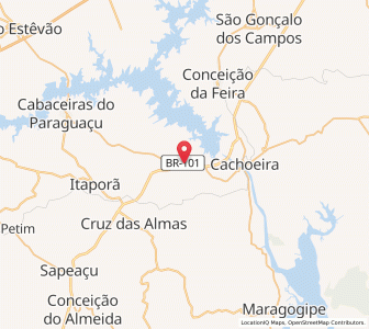 Map of Governador Mangabeira, Bahia