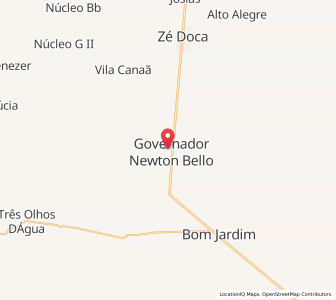 Map of Governador Newton Bello, Maranhão