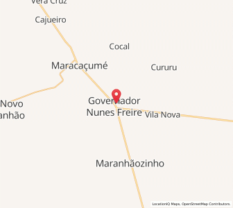 Map of Governador Nunes Freire, Maranhão