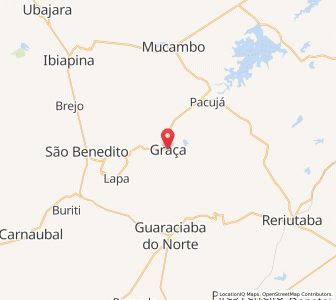 Map of Graça, Ceará