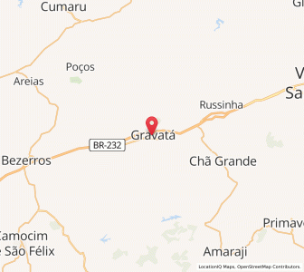 Map of Gravatá, Pernambuco