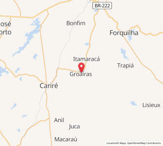 Map of Groaíras, Ceará