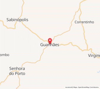 Map of Guanhães, Minas Gerais