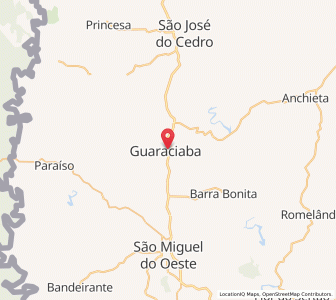 Map of Guaraciaba, Santa Catarina