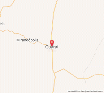 Map of Guaraí, Tocantins