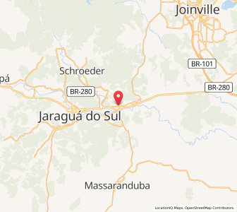 Map of Guaramirim, Santa Catarina