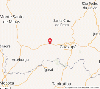 Map of Guaranésia, Minas Gerais