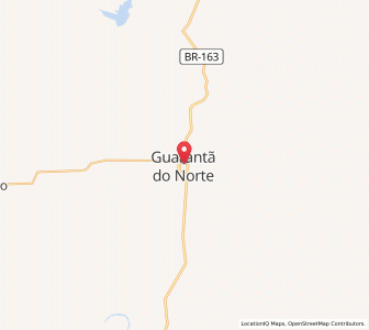 Map of Guarantã do Norte, Mato Grosso