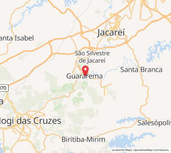 Map of Guararema, São Paulo