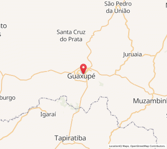 Map of Guaxupé, Minas Gerais
