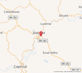 Map of Herval d'Oeste, Santa Catarina