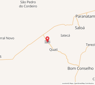 Map of Iati, Pernambuco