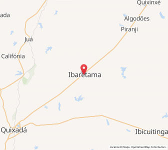 Map of Ibaretama, Ceará