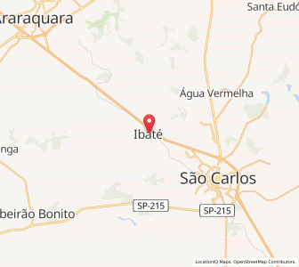 Map of Ibaté, São Paulo