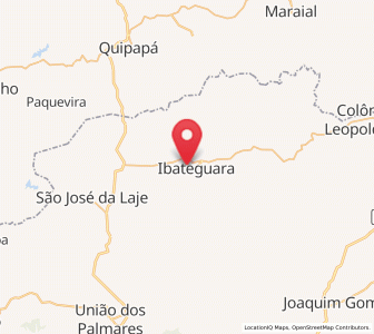Map of Ibateguara, Alagoas