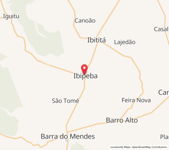 Map of Ibipeba, Bahia