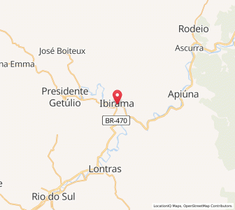 Map of Ibirama, Santa Catarina