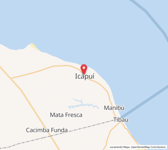Map of Icapuí, Ceará